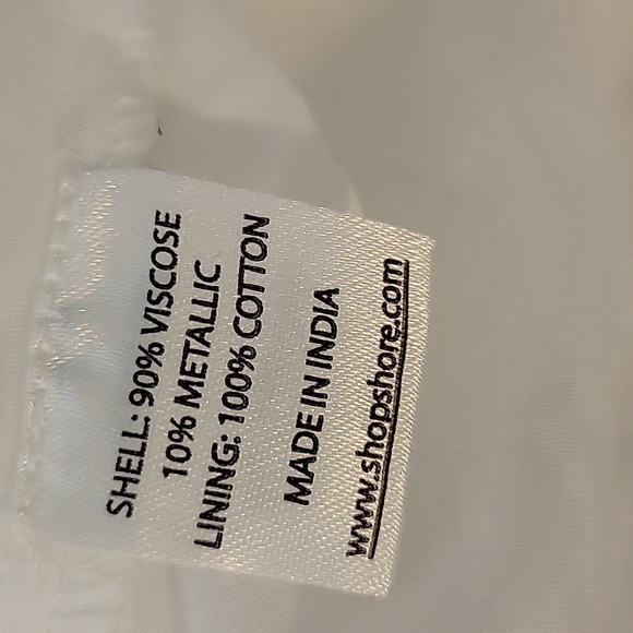 SHORE Brand Elegant White Gold Tiered Maxi Skirt Sz M NWT - Picture 5 of 5